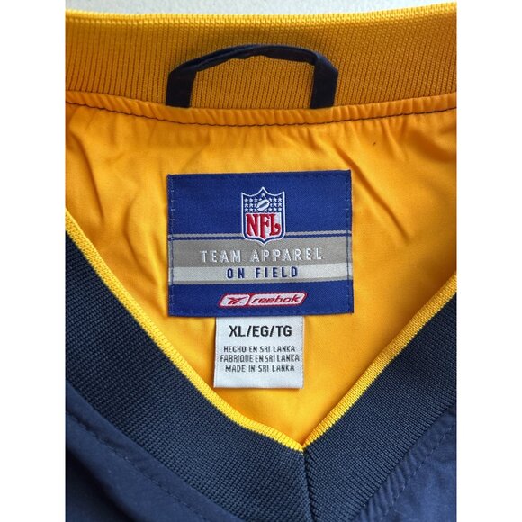 Vtg NFL 2003 Super Bowl XXXVII Team Apparel Pullover Jacket XL Navy & Yellow - Picture 3 of 8